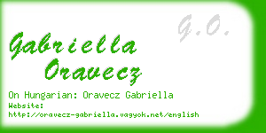 gabriella oravecz business card